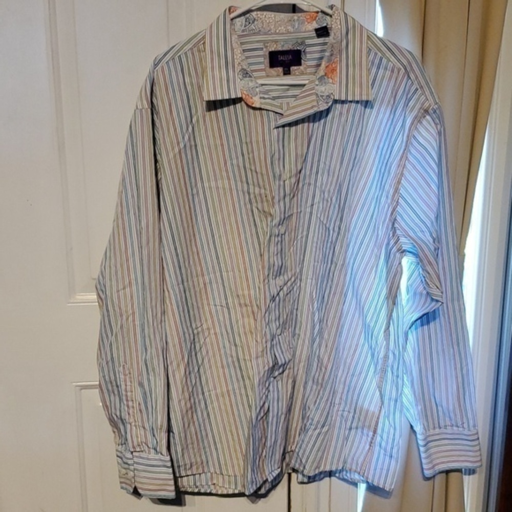 Tallia Long Sleeved Dress Shirt Size XXL 18 1/2 neck